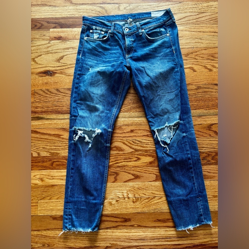 rag & bone Dre Capri Dark Cropped Ankle Jeans - Size 27